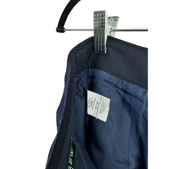 J. Crew Fleece Skirt Womens Wool Blend Blue Lined size 0 - Picture 4 of 5